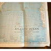 Atlantic Ocean Map Vintage 1939 National Geographic Society 25x31