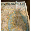 Washington DC 1938 Wall Map Reaches Nation's Capital Virginia Maryland Delaware